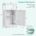 thumbnail image 3 of Costway Bathroom Wooden Floor Cabinet Multifunction Storage Rack Organizer Stand White, 3 of 9