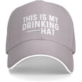 thumbnail image 2 of This is My Drinking Hat Trucker Baseball Hat Unisex Black Cap Fashion, 2 of 6