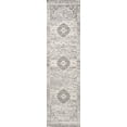 thumbnail image 5 of JONATHAN Y BOHEMIAN FLAIR 2 x 8 Runner Rug, Scala Ornate Bohemian Medallion - Gray/Cream, BMF109B-28, 5 of 9