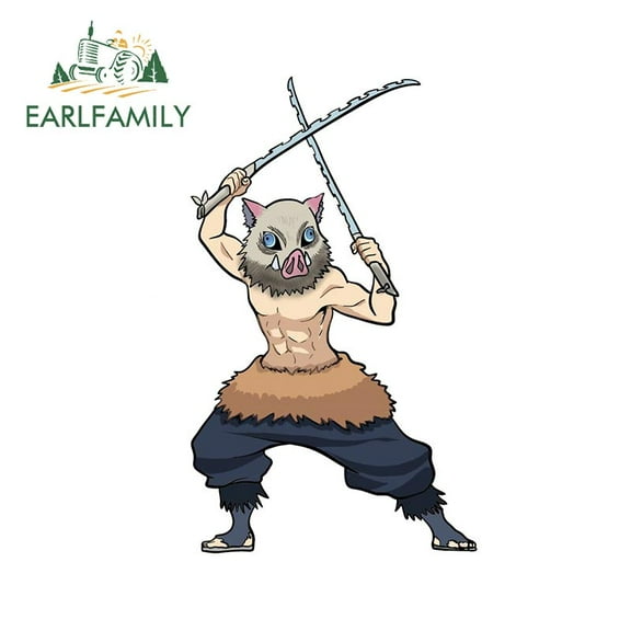 EARLFAMILY 5.1 Inch for Inosuke Car Stickers Anime Camper Car Accessoires Decal Trunk Motorcycle Laptop Decor