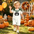 thumbnail image 5 of Shadoumai Halloween Jumpsuit Pumpkin Face Straps Romper For Kids, Comfortable Casual Jumpsuit For Girls Daily Play Outfit Jumpsuit, 5 of 7