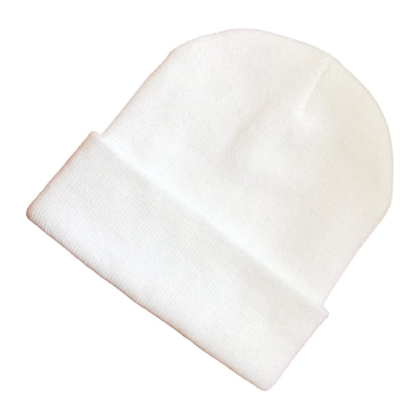 Guardurnaity Gorros, gorros con puños, gorros Uisex de punto, Skullies, gorro sin borde, accesorios de disfraces para esquiar en invierno y correr Sombreros blanco
