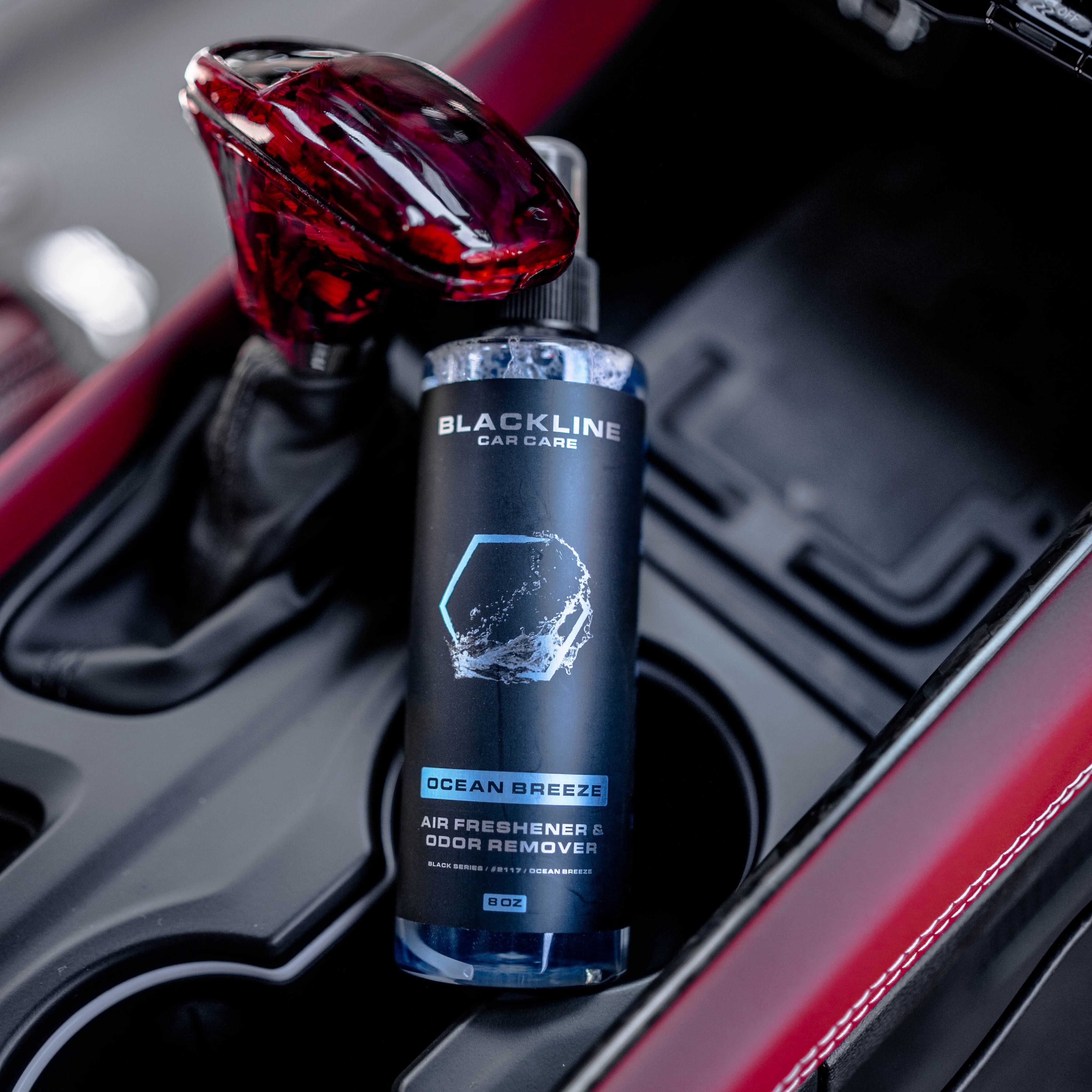 Blackline Car Care - Ocean Breeze Car Air Freshener, Long-Lasting, Oder Eliminator, for Cars, Trucks, SUV, or Home Use - 8 fl OZ - Scent Spray