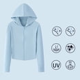 thumbnail image 4 of Neewe Chandails de Soleil pour Femmes Chandail de Randonnée Léger Manches Longues Fermeture Éclair Complète Maillot Dermoprotecteur SPF Vêtements de Protection UV, 4 of 8