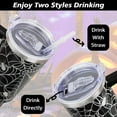 thumbnail image 4 of Halloween Tumbler 40 oz Halloweens Tumblers with Handle and Straw Spider Web Stainless Steel Insulated Coffee Cups Mugs Goth Gifts Stuff for Women Girls, 4 of 6