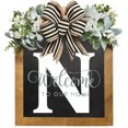 thumbnail image 2 of YAOMOBB Hanging Pendant Farmhouse Front Door Wreath Personalized Welcome Sign, 2 of 6