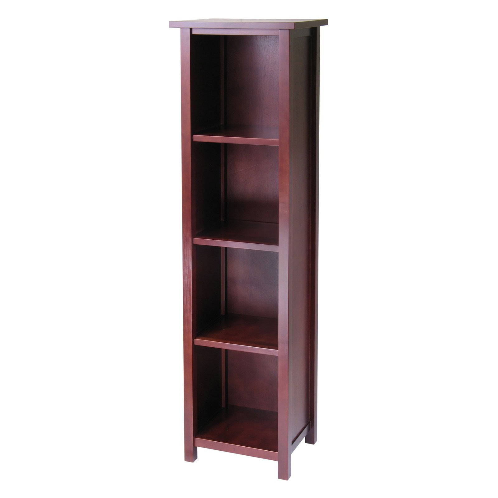 Milan 4Shelf Tower Bookcase, Walnut