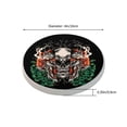 thumbnail image 3 of LNWH Non-Slip Decorative Drink Coasters, Absorbent Tiger Skull Art Pattern Drink Mats, 6PCS, 3 of 7