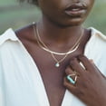 thumbnail image 2 of Sanctuary Project by sanctuaire Semi Precious Turquoise Geo Charm Necklace Gold, 2 of 2