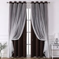 thumbnail image 1 of Xiao Hua Cortinas perforadas de estilo sencillo, ideales para dormitorio, sala y cocina (2 paneles, 130 cm de largo x 100 cm de ancho, 84 cm de ancho), 1 of 4