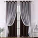 thumbnail image 1 of Nvzi Cortinas perforadas de estilo sencillo, ideales para dormitorio, sala y cocina (2 paneles, 183 cm de largo x 132 cm de ancho, 84 cm de ancho), 1 of 4