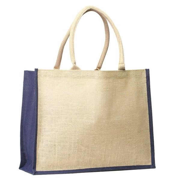 Carrygreen Jute Burlap tote bag with Cotton bed handles size 17.75