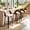 Beige/Black Ring Footset, variant on ClinQ 26 inch Swivel Bar Stools Set of 2, Counter Height Bar Chairs with Walnut Legs and Silver Ring Footrest, Upholstered Faux Leather, Black