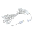 thumbnail image 3 of Novelty Lights 25 Feet C9 Green Christmas String Light Set, Ceramic Vintage Holiday Hanging Light Set, White Wire, 3 of 6