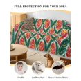 thumbnail image 4 of Spring Botanical Couch Cover for 2 Cushion Couch, Abstract Watercolor Fruits Leaf Plant Washable Love Seat Sofa Covers Slipcover, Throw Sofa Covers for Pets, Furniture Protector 71"x102", 4 of 9