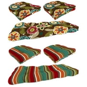 Jordan Manufacturing Outdoor Patio - Tufted 3 Piece Wicker Cushion Set