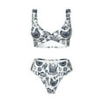 thumbnail image 4 of Rocae Chicken And Fish for Bikini Set for Women Two Piece Sexy High Swimsuits Split Crossover Bikini X-Large, 4 of 9