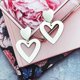 thumbnail image 2 of UBIUO Heart Dangle Earrings Love Drop Dangle Earrings White Hearts Dangling Earrings For Women Gifts Valentine's Day - -, 2 of 4
