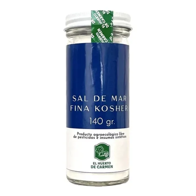 Sal De Mar Fina 140g Huerto De Carmen Sin Yodo Sin Cloro