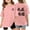 Pink, variant on Children Girls Da Zhang Hong Tu Graphic Short Sleeve T Shirts Kids Summer Oversized Tops Casual Crewneck Tees 3-14 Years