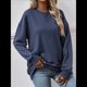 thumbnail image 5 of Sudadera de Larga para Mujer, Informal, con Cuello Redondo, , Ligera y con Bolsillo. Azul Marino S, 5 of 10