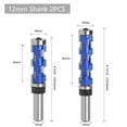 thumbnail image 2 of 12mm 1/2" Shank Double Bearing Spiral Flush Trim Router Bit Milling Cutter Engraving Machine Router Bit Set , High Precision, 2 of 4