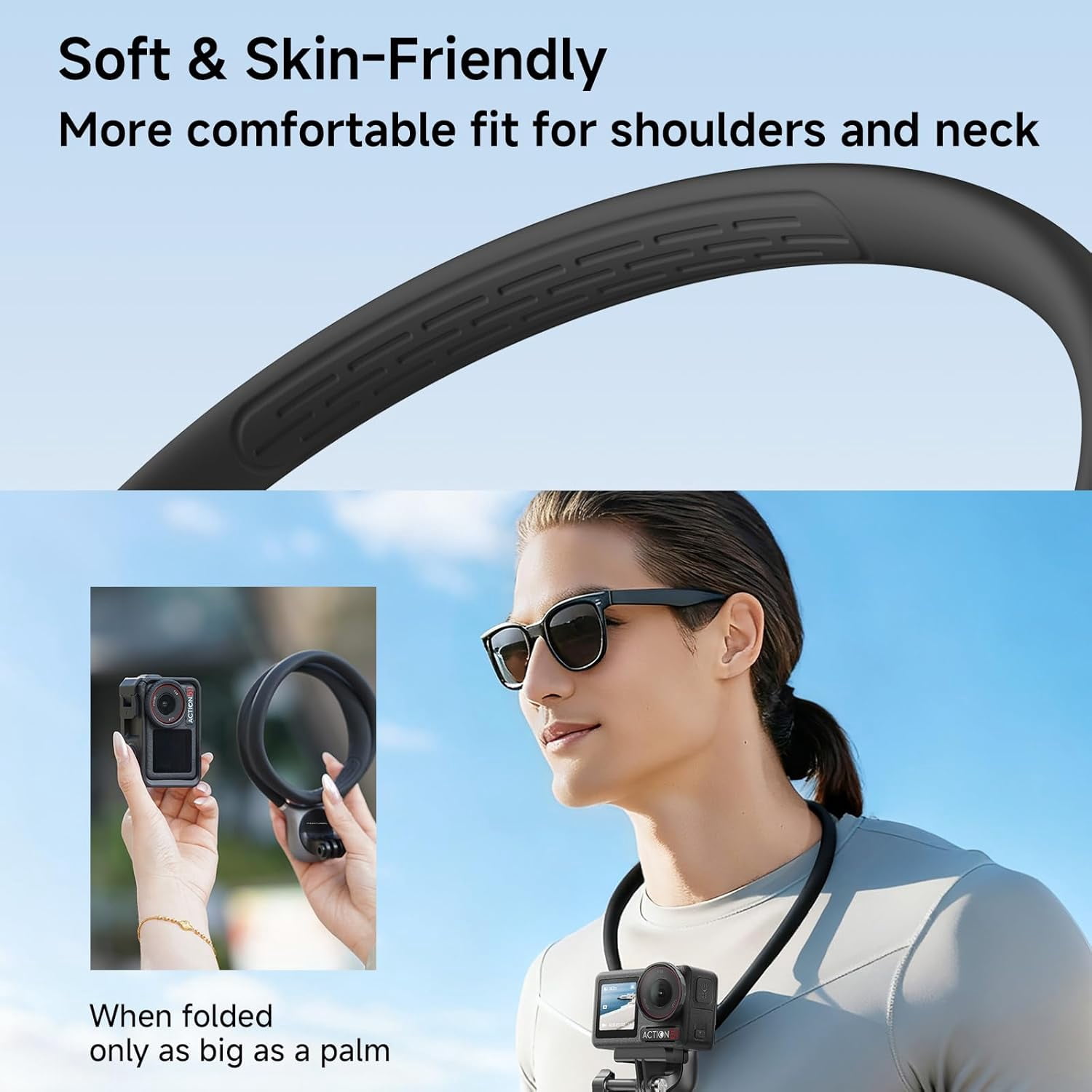 Magnetic Neck Phone Holder for Video Recording POV Phone Camera POV Chest Mount for Gopro DJI Osmo, Pocket 3 Neck Mount,Ideal for Vlogging, Live Streaming, Cooking, Sports