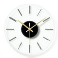 thumbnail image 7 of 12Inch Nordic Glass Wall Clock Silent Modern Transparent Clocks Wall Watches Home Decor Bedroom Miroir Kitchen Living Room Decor (I,12 inch), 7 of 7