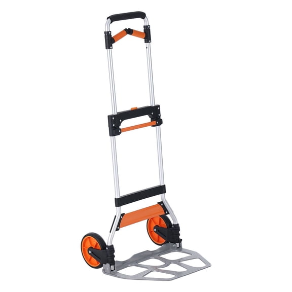 Heavy-Duty Aluminum Hand Truck,330lb Capacity,Convertible Dolly with Telescoping Handle&All-Terrain Wheels for Moving,Warehouse,and Industrial Use
