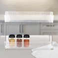 thumbnail image 3 of WHAMVOX Transparent Bathroom Shelving Unit Countertop Organizer Stainless Steel 1Pack for Home Organization, 3 of 8