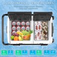 thumbnail image 5 of TopAutoGear 60 L / 63.4 QT 12 Volt Refrigerator,Dual Zone Portable Car Fridge Freezer,Electric Cooler Dual Temp Control -20°C-20°C 12/24V DC, 220-240V AC with Handle & Wheels for Camping, 5 of 6