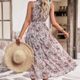 thumbnail image 4 of Vestido ajustado con cuello en V sin mangas de primavera y verano informal con estampado elegante para mujer OAVQHLG3B Store lin121212, 4 of 5