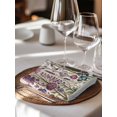 thumbnail image 6 of Purple Flowers Cloth Napkins Set of 6 Reusable Dinner Napkins, Spring Butterflies Lavender Daisy Beige Cocktail Napkin Washable Table Napkins for Wedding/Holiday Party/Baby Shower 20"x20", 6 of 7