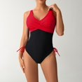 thumbnail image 4 of asddcavvf Bikini Ensembles pour Femmes Maillot de Bain Rétro Plissé avec Coussin de Poitrine, 4 of 5