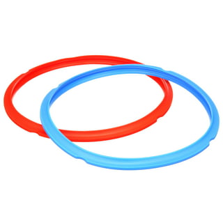 Silicone Sealing Ring for Instant Pot Replacement Gasket,for 6 Qt Pressure  Cooker, Blue & Red & Transparent, Fits IP-DUO60, LUX60, DUO50, ILUX50