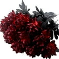 thumbnail image 6 of Artificial Dahlia Flowers,1 Pack Gothic Dead Flowers with Long Stems,Silk Flower for Halloween Wedding Decor,Floral Arrangements(Black White Red), 6 of 9