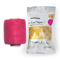 McKesson Cast Tape, Water-Activated Resin Casting Tape - Pink, 2 in x 12 ft, 1 Count, 10 Packs, 10 Total