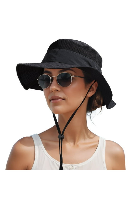 Sun Hat for Men WomenUV Protection Breathable Wide Brim Bucket Hat for Summer Fishing, Hiking, Camping Lightweight Outdoor Adventure Cap