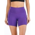 thumbnail image 4 of KingShop High Waisted Yoga Shorts with Pockets for Women, Workout Running Shorts, 4 of 5