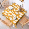 thumbnail image 2 of Orange Halloween Ghosts Square Tablecloth,Waterproof Square Table Cover,Wipeable Spillproof Washable Table Cover for Home Kitchen Party Decor 42"X42"(107x107cm), 2 of 6