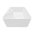 thumbnail image 4 of Lavabo Ovalín Cuadrado Cerámico Blanco De Sobreponer 40x30cm, 4 of 6