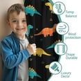 thumbnail image 3 of Blackout Kids Curtains,Black Colorful Dinosaurs Pattern Childrens Insulated Curtains Set Of 2,Bedroom Essentials,Toddler Room Decor 52"x63", 3 of 5