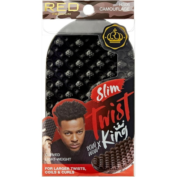 ERDS-Bow Wow X Twist King Luxury Styler - Washable and Durable Brush for Afro Curl - Slim and Light (Camouflage)