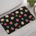thumbnail image 2 of Pioneer Flower Floral Print Pattern Bathroom Rugs Mat, Non Slip Microfiber Bathroom Rug with Rubber Backing, Soft Mats for Bathroom Floor Tub Shower, 17"x30", 2 of 5