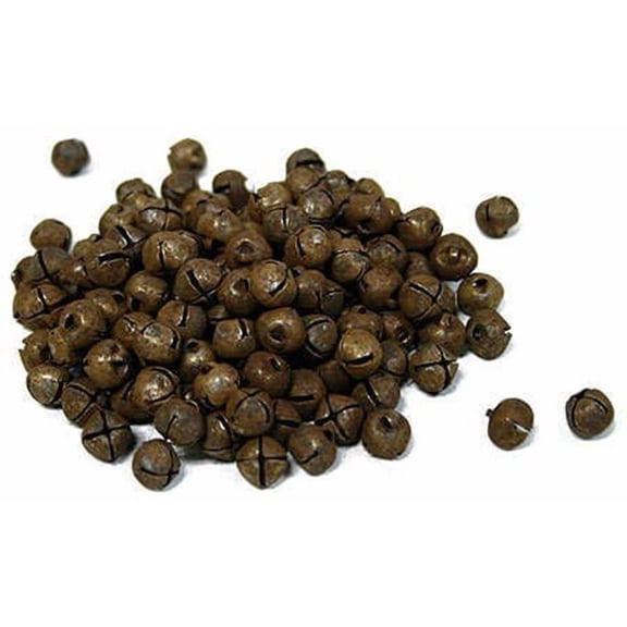 Factory Direct craft Package of 144 Rusty Tin Jingle Bells for Holiday and Home Decor 13 mm