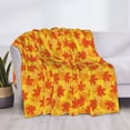 thumbnail image 3 of Yiaed fall retro maple leaf Print Blanket Throw Blanket Soft Cozy Flannel Blanket for Home Bed Sofa Couch Chair-40"x30", 3 of 6