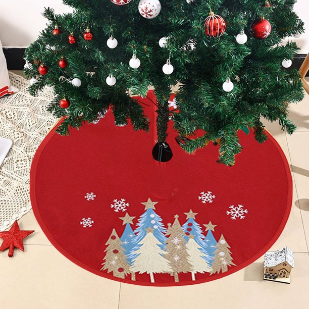 Falda para Árbol de Navidad, Falda para Árbol de Navidad con Copos de Nieve, Decoración Creativa para Árbol de Navidad, Delantal para Árbol de Navidad