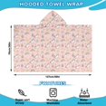 thumbnail image 2 of Pink Cartoon Unicorn Rainbow Star Cupcake Pattern Hooded Bath Towel，50"x30" for Ages 3 To 12 Kids, Quick Dry Lightweight Soft Microfiber Hood Beach Towel Cover Up for Kids, 2 of 7