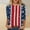 ♔004-Multicolor, variant on Women's Patriotic Print 3/4 Sleeve Top - Round Neck Loose Casual Blouse, Summer Tee, Independence Day Style