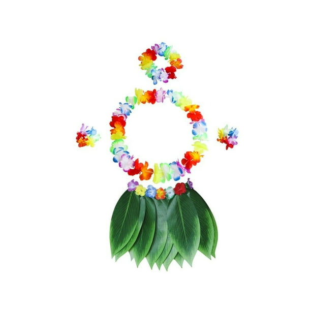 Soidarity Juego de 5 unidades de de hierbas de diseño Simple, traje de baile de hojas tropicales, faldas, tocado, corona, accesorio para banquete Deportes acuáticos Vistoso Soidarity OD030812-01